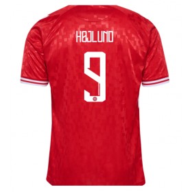 Dänemark Rasmus Hojlund #9 Heimtrikot EM 2024 Kurzarm